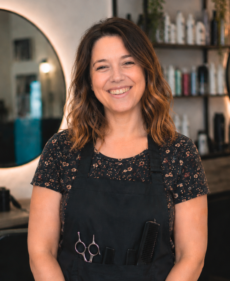 Coiffeuse professionnelle en salon