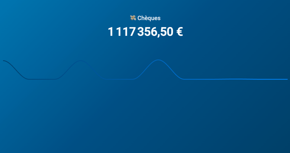Graphique du montant total des chèques fidélité