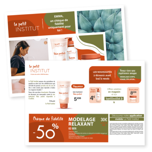 Carte fidélité esthétique promotion client